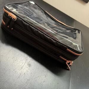 Tartan + Twine Black Travel Bag with Clear Front